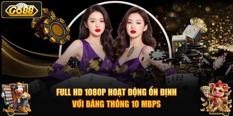 Full HD 1080p hoạt động ổn định với băng thông 10 Mbps