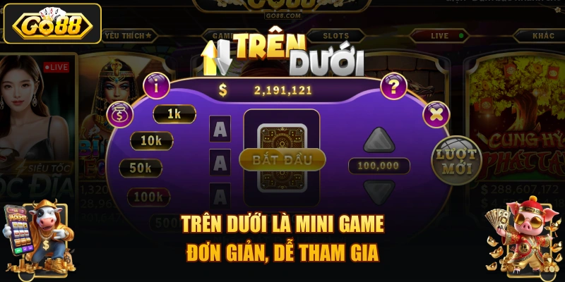 Trên Dưới là mini game đơn giản, dễ tham gia