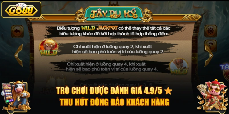 Trò chơi được đánh giá 4.9/5 ⭐ thu hút đông đảo khách hàng