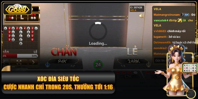 Xóc Đĩa Siêu Tốc - Cược Nhanh Chỉ Trong 20s, Thưởng Tới 1:16